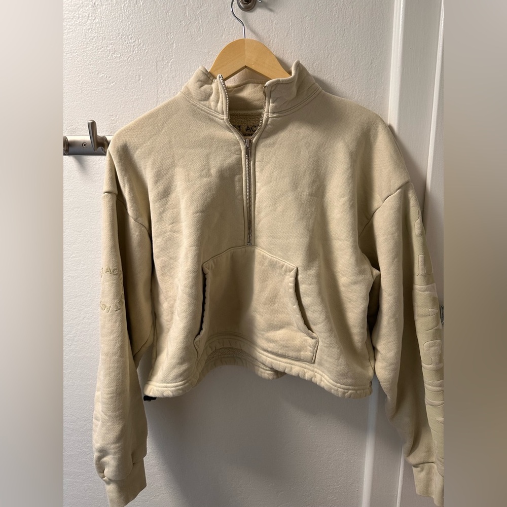 Setactive Oatmilk Offwhite Half Zip Sweatshirt - image 1